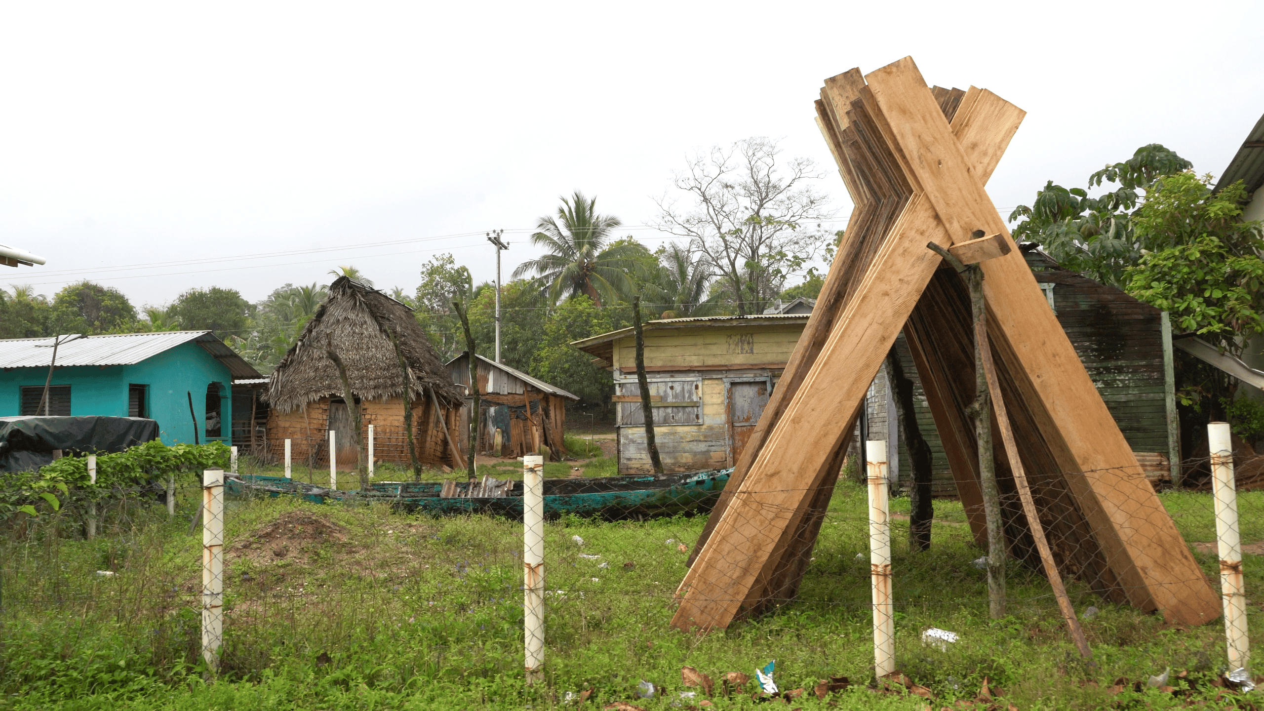 Viviendas y construcciones de Punta Piedra.